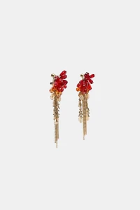 CRYSTAL FRINGE EARRINGS