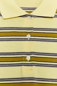 STRIPED LONG SLEEVE POLO