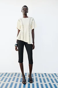 LACE COMBINATION T-SHIRT