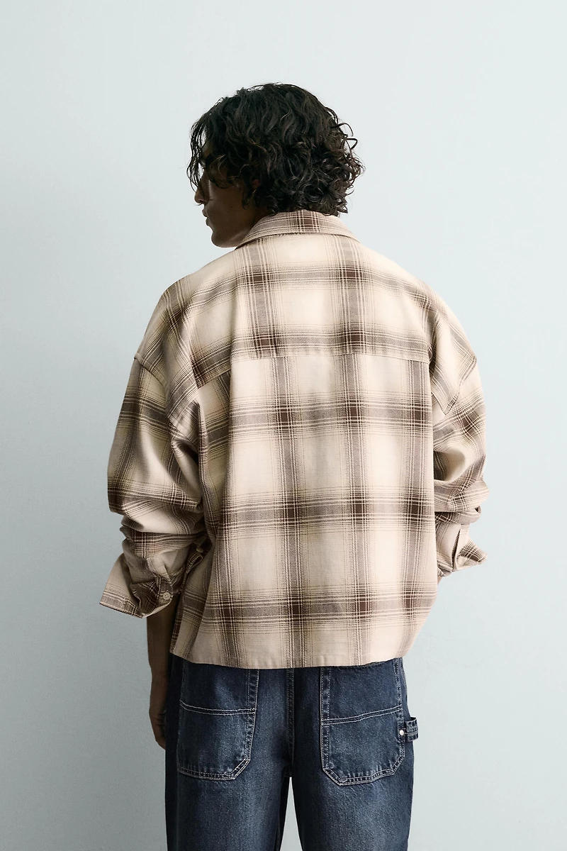 TEXTURED PLAID SHIRT