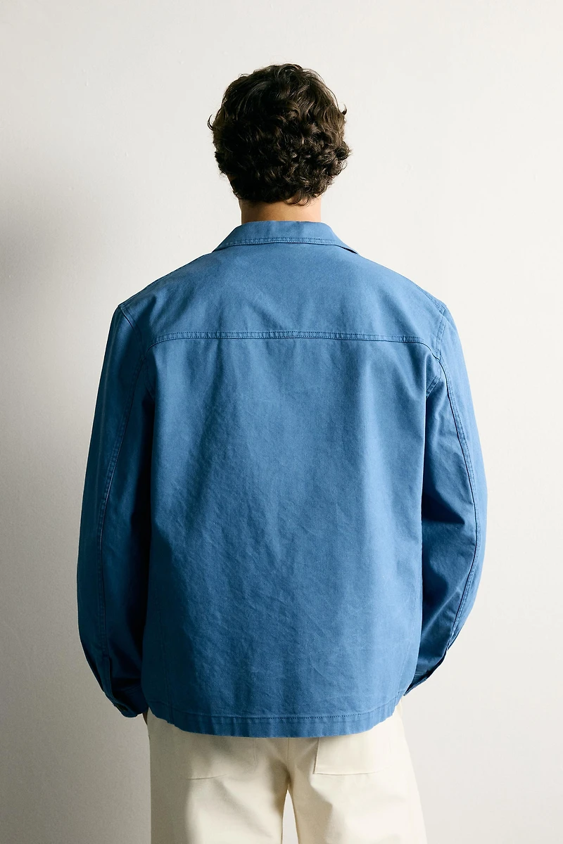 WASHED REGULAR FIT POCKET OVERSHIRT