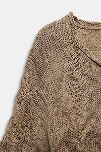 CRINKLE EFFECT KNIT JUMPER