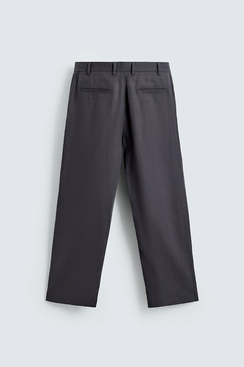 100% LINEN SUIT PANTS
