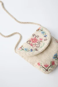 EMBROIDERED CROSSBODY BAG