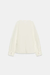 BLOUSE WITH SLEEVE SLITS