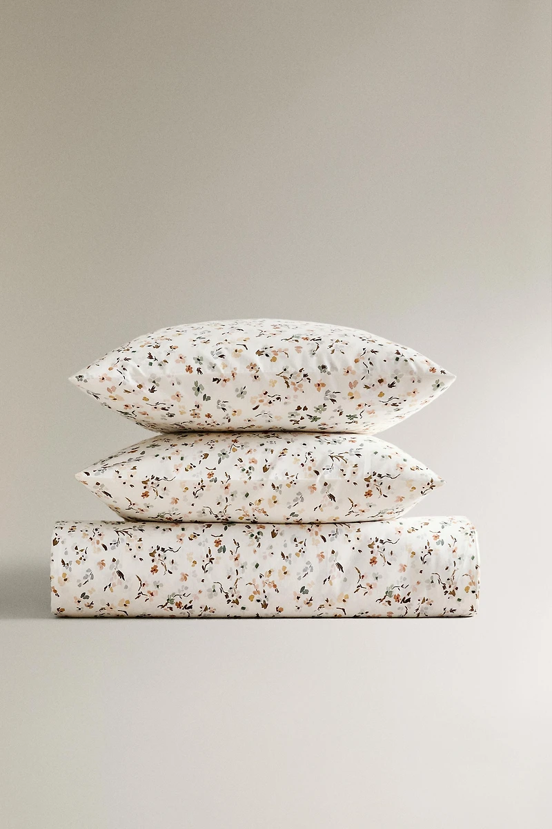 FLORAL PRINT DUVET COVER