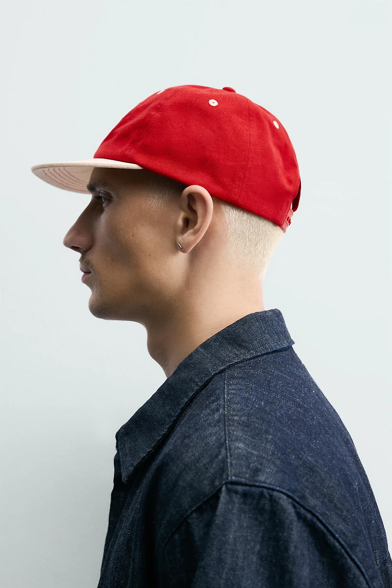 EMBROIDERED FLAT VISOR CAP