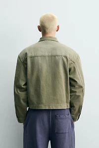 CROPPED FIT PATCH JACKET