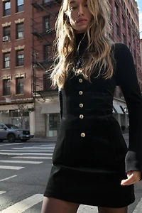 VELVET STRAPLESS TOP