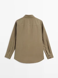 Long shirt with pocket details