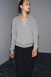 WOOL AND CASHMERE POLO JACKET