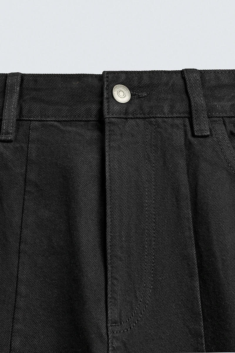 ZIPPERED BALLOON FIT JEANS