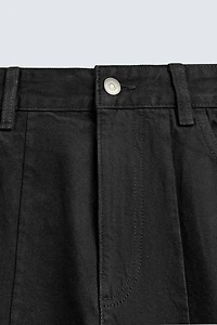 ZIPPERED BALLOON FIT JEANS
