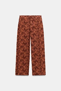 EMBROIDERED STRAIGHT-LEG PANTS