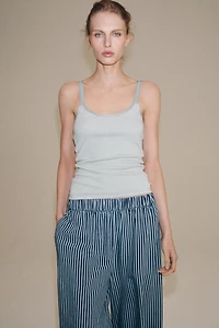 RIBBED STRAP TOP