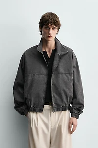 WASHED CROPPED FIT JACKET