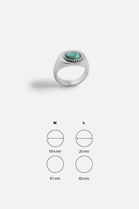 TURQUOISE STONE COMBINATION RING