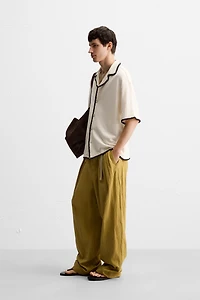 CONTRAST TRIM SHIRT