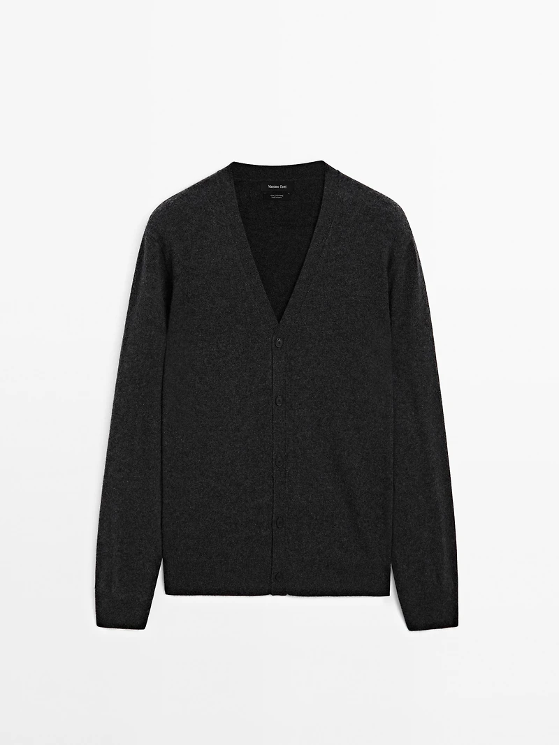 Cardigan à col en V 100 % cachemire