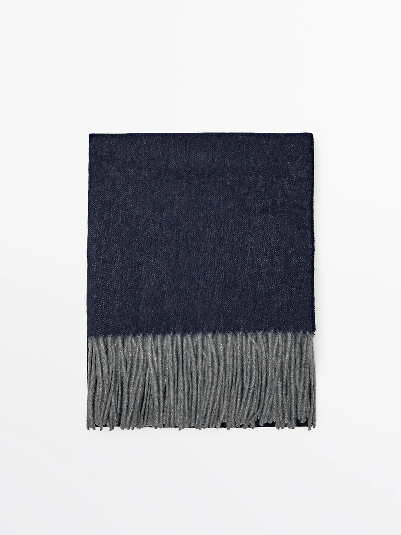 100% wool double-faced scarf