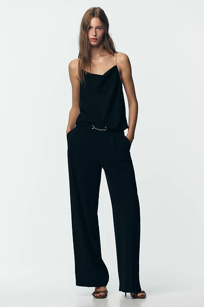 CHAIN WIDE LEG PANTS
