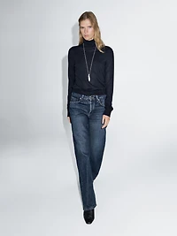 Pull laine col roulé