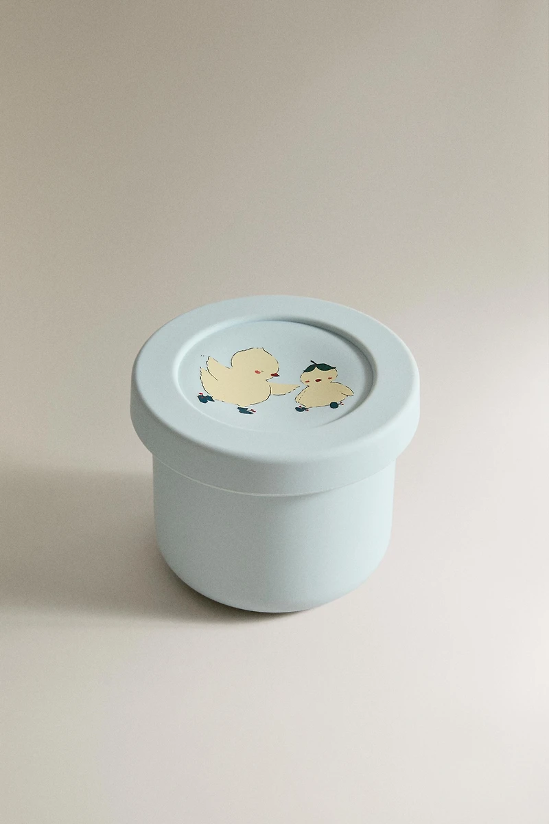 KIDS' SILICONE CHICK LUNCH BOX