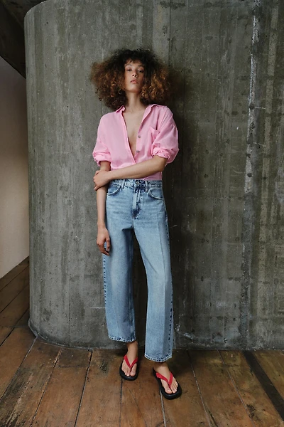 Z1975 MID-RISE BARREL JEANS WITH PRESSED CREASE