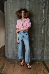 Z1975 MID-RISE BARREL JEANS WITH PRESSED CREASE