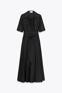 ZW COLLECTION POPLIN MIDI DRESS