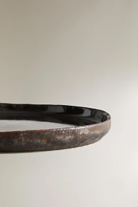 BLACK CERAMIC BATHROOM SOAP DISH