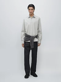 Chemise regular fit en coton mélangé
