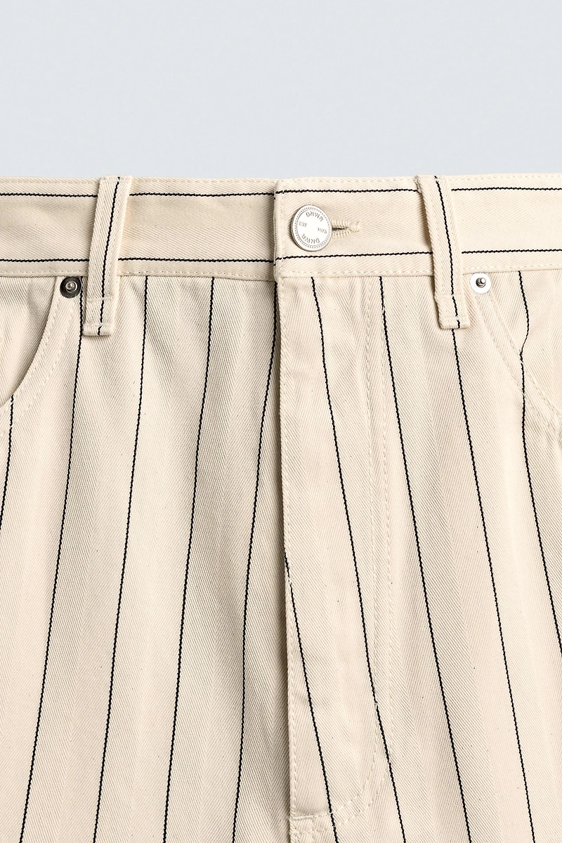 PINSTRIPE BAGGY FIT SHORTS