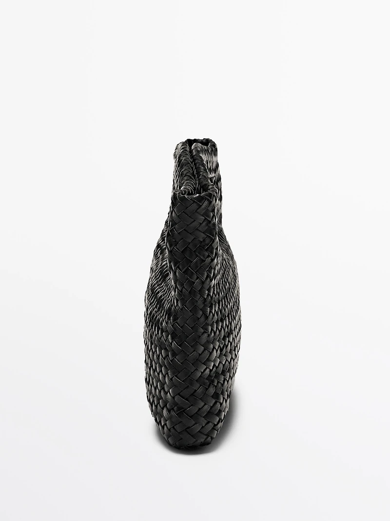 Woven nappa leather mini bag