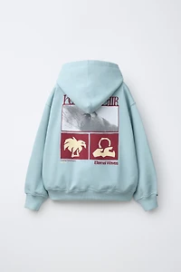 SWEAT À CAPUCHE IMPRIMÉ SURF