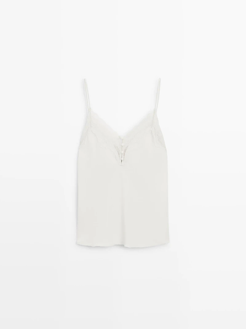 Camisole top with buttons
