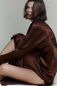 ROBE MIDI EFFET FROISSÉ PLIS