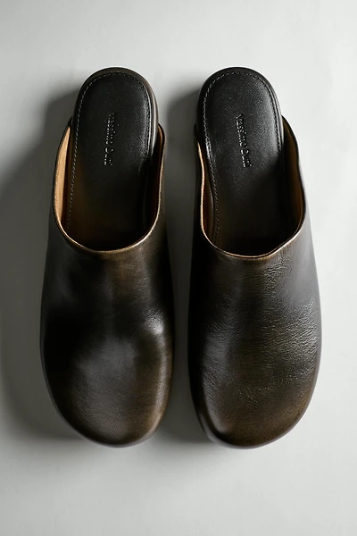 Sabot à talon ouvert en cuir
