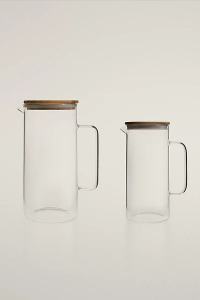 BOROSILICATE GLASS PITCHER WITH LID