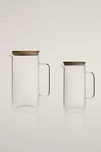 BOROSILICATE GLASS PITCHER WITH LID