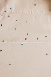 KIDS' COTTON STAR FLAT SHEET