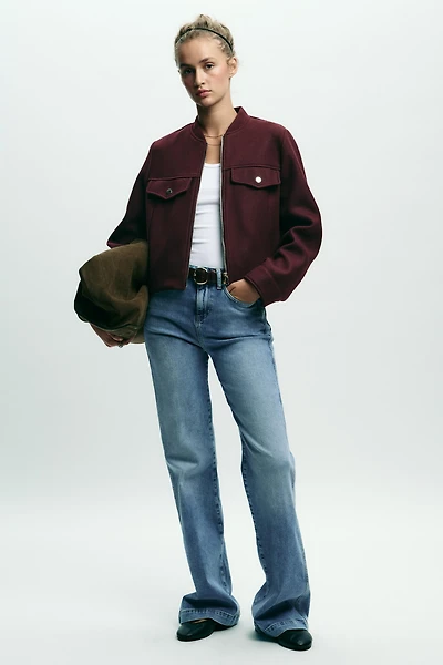 VESTE COURTE DOUCE AU TOUCHER