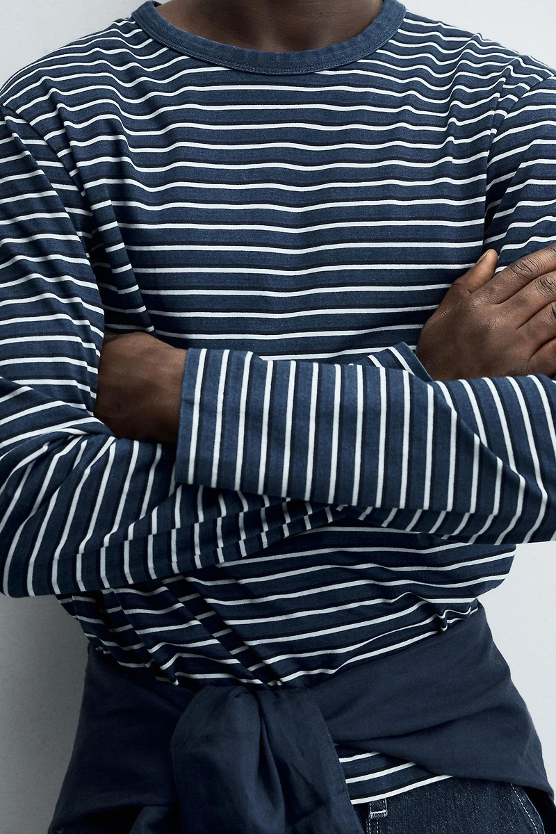 STRIPED JACQUARD T-SHIRT