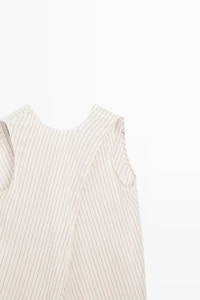 STUDIO flowing striped wrap top