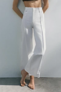 ZW COLLECTION TAILORED WIDE LEG HI-RISE JEANS