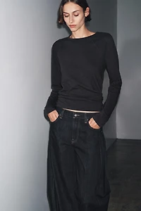 COTTON RAGLAN SLEEVE T-SHIRT