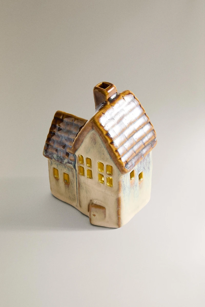 DÉCO MAISONNETTE EN PORCELAINE LUMIÈRE NOËL