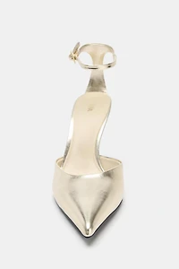 METALLIC EFFECT HEELED SHOES