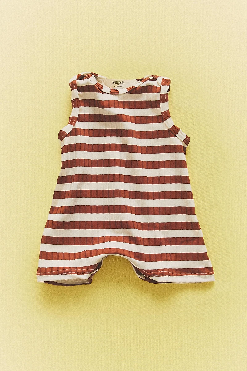 KIDS' STRIPED BEACH SWIMSUIT