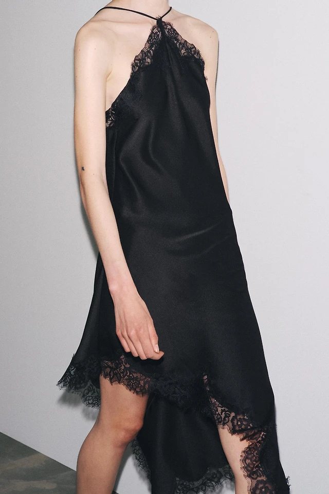 Asymmetric Dress Long Lace Dress Zara ZARA NEW WOMAN STRAPPY ZW